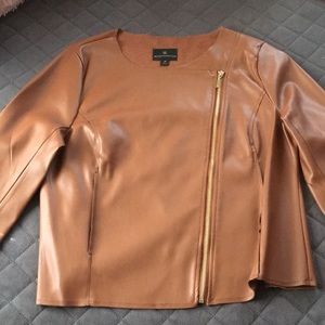 Worthington Zip Front Faux Leather Jacket